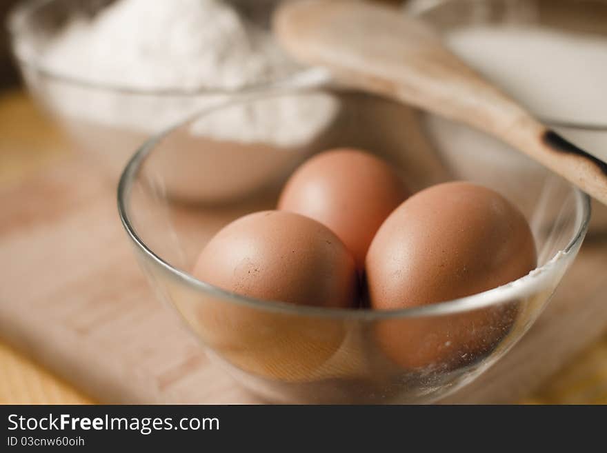 Eggs in a bowl