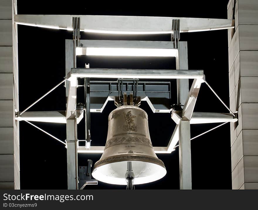 Beautiful bell at night in Rotondo Italy