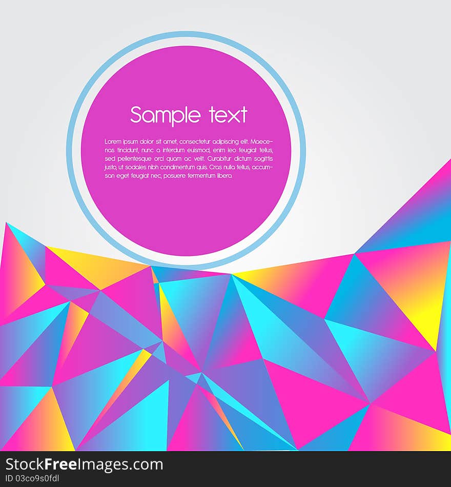 Abstract background with bright shapes