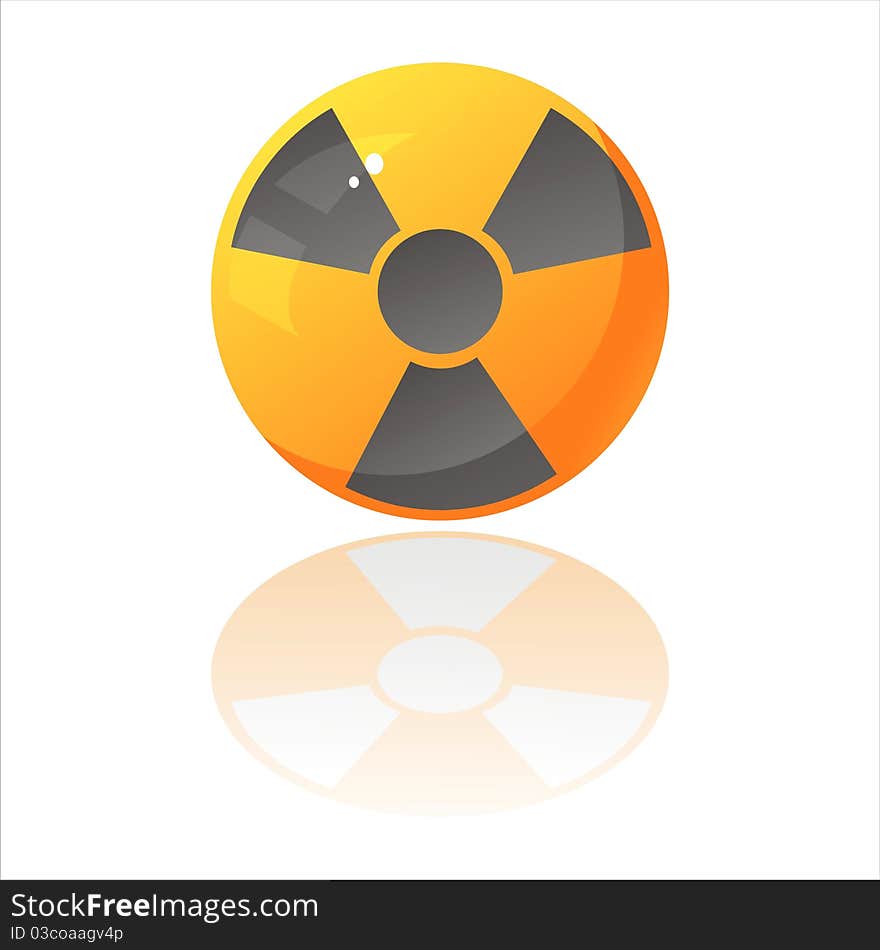 Nuclear Sign Isolated On White