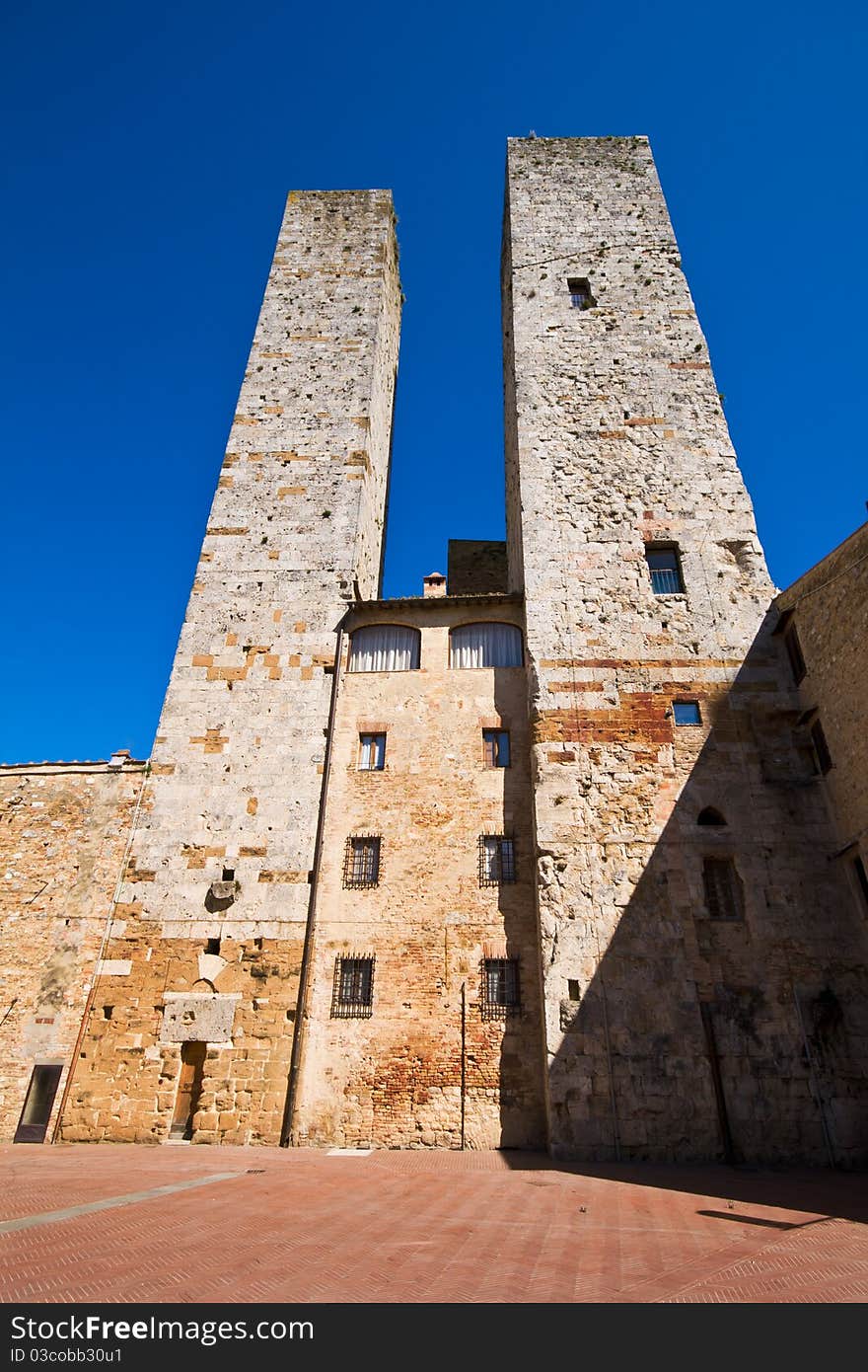 San Gimignano is a medieval village in Tuscany, Italy. San Gimignano is a medieval village in Tuscany, Italy.