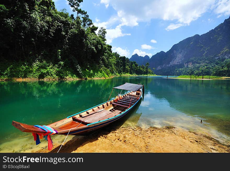 Boat On The Shore Of Lake