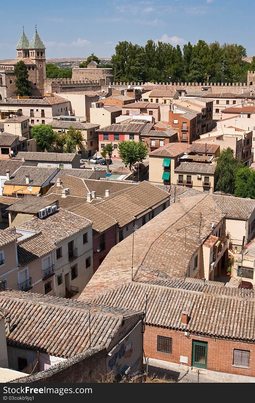 Cityscape of Toledo Spain. Rooftops. Cityscape of Toledo Spain. Rooftops