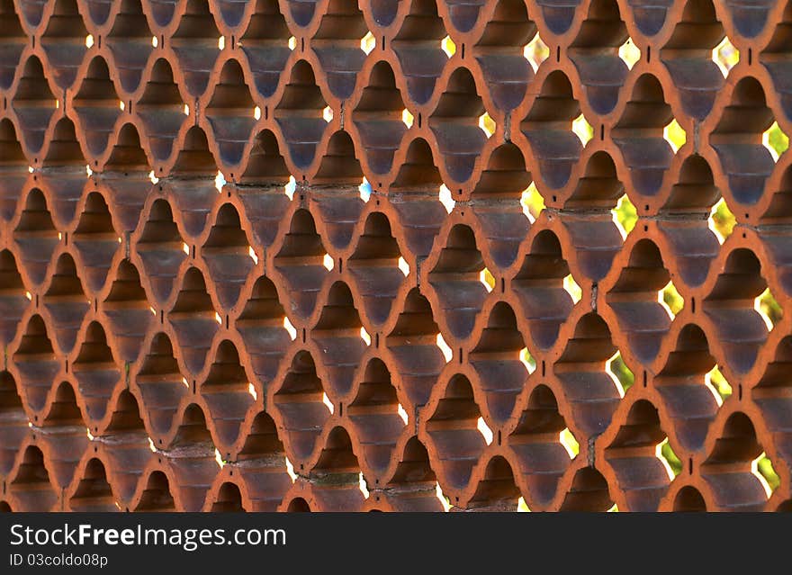 Abstract background of a particular fence clay