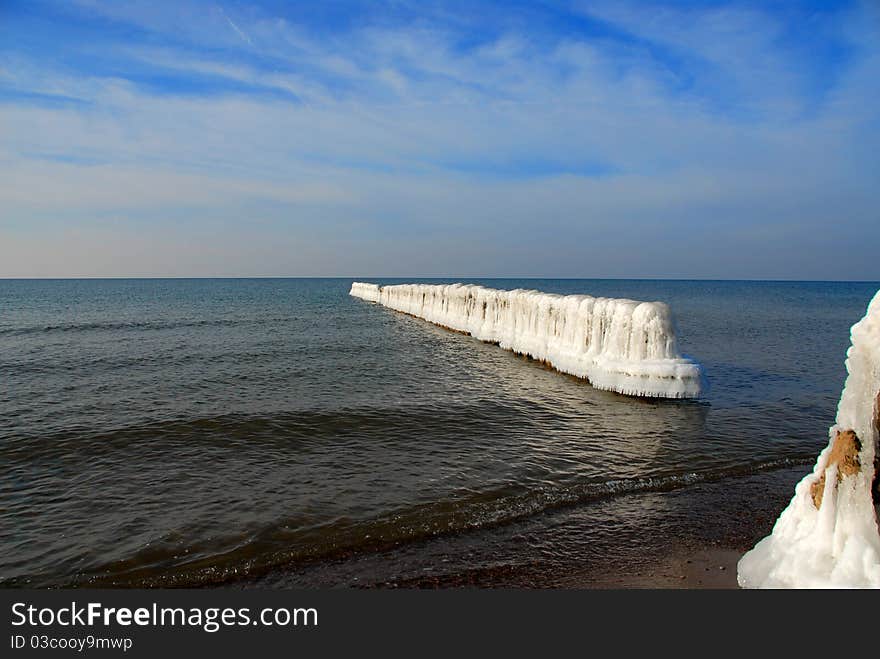 The winter at the seaside