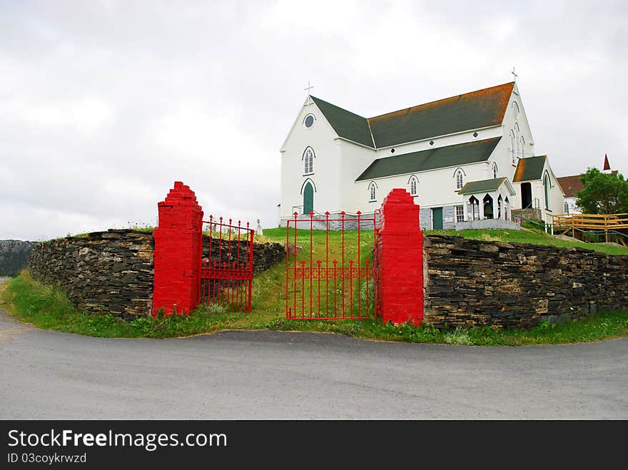 Historic church in Brigus, Newfoundland, Canada