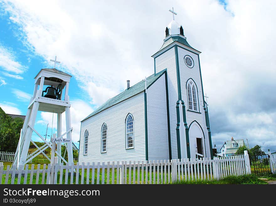 Historic church in Trinity, Newfoundland, Canada