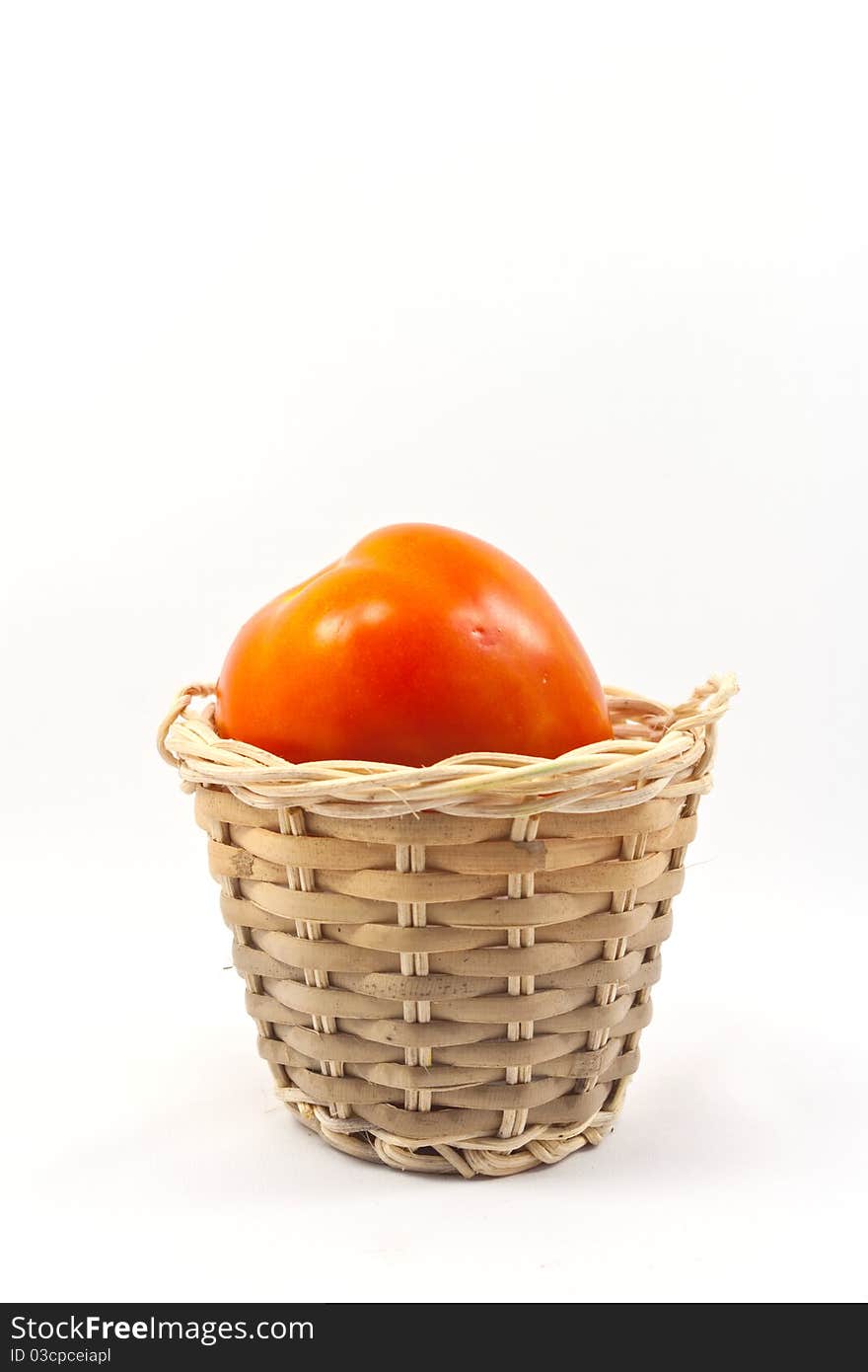 Tomato In your cart. on white background