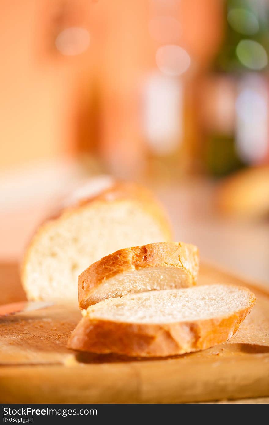 Slices of french toast on the table