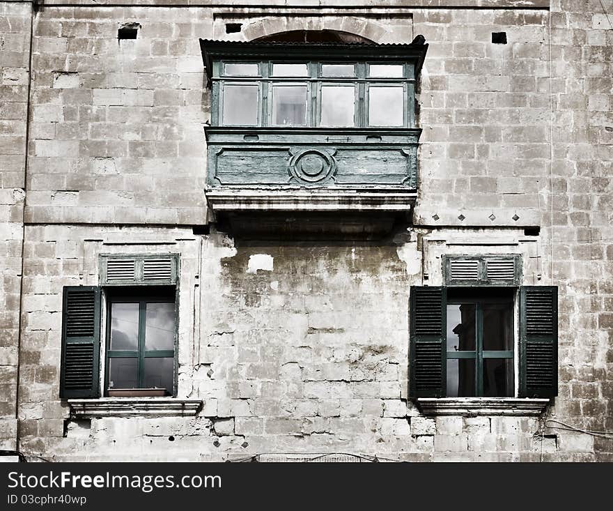 A typical balcony found in Valletta and around the Maltese Islands. A typical balcony found in Valletta and around the Maltese Islands