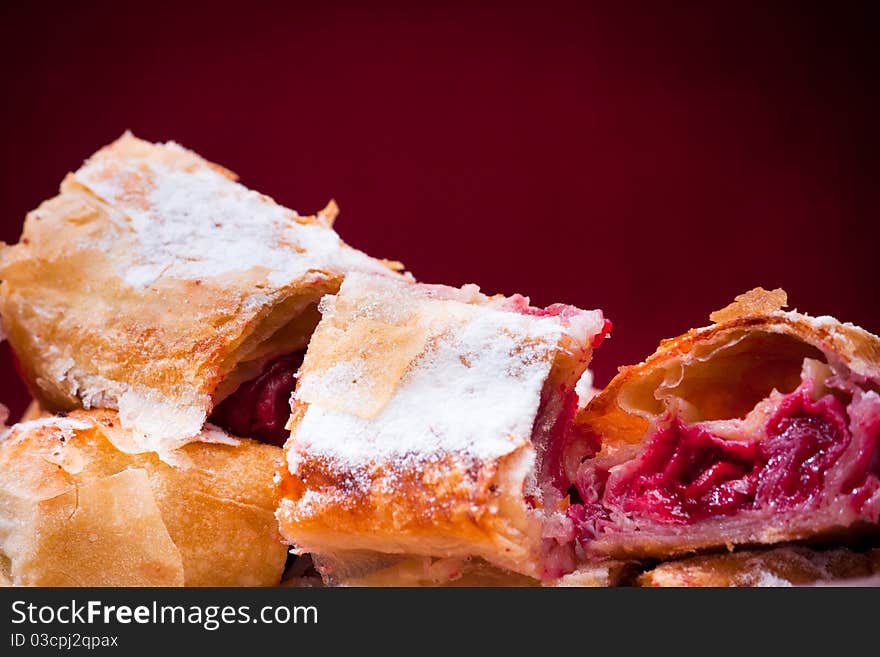 Cherry pie slices