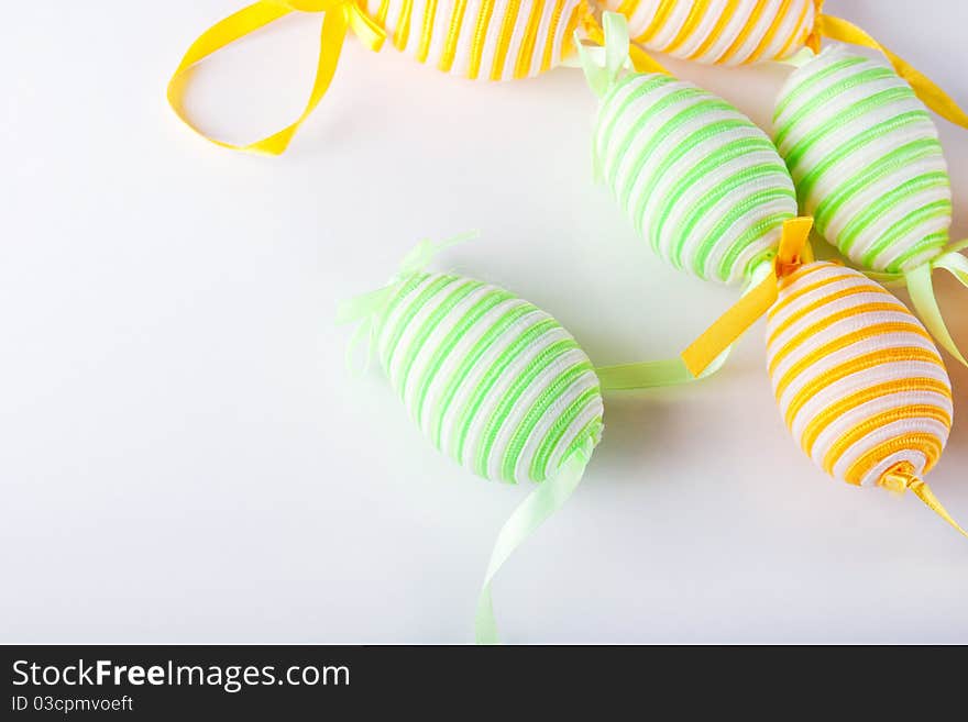 Pastel and colored Easter eggs. happy easter.