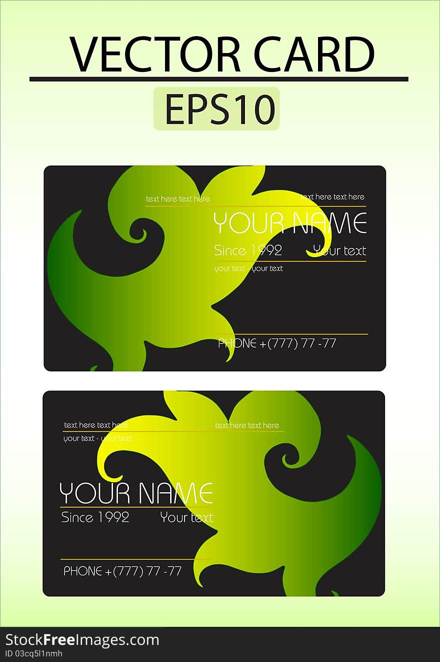 Vector abstract business card with place for your text