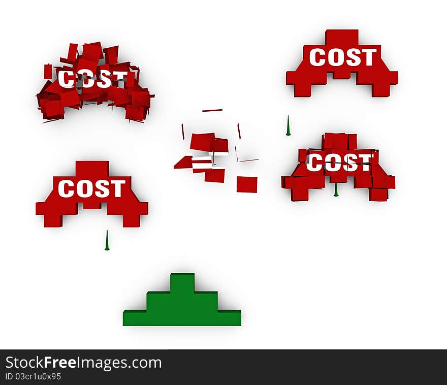 Shooting down costs like an old video game. Shooting down costs like an old video game