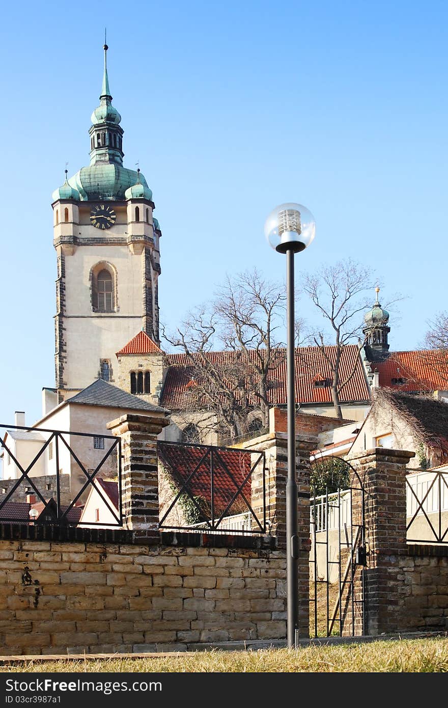 Church of Sts. Peter and Paul in Melnik in early spring, Czech Republic. Church of Sts. Peter and Paul in Melnik in early spring, Czech Republic