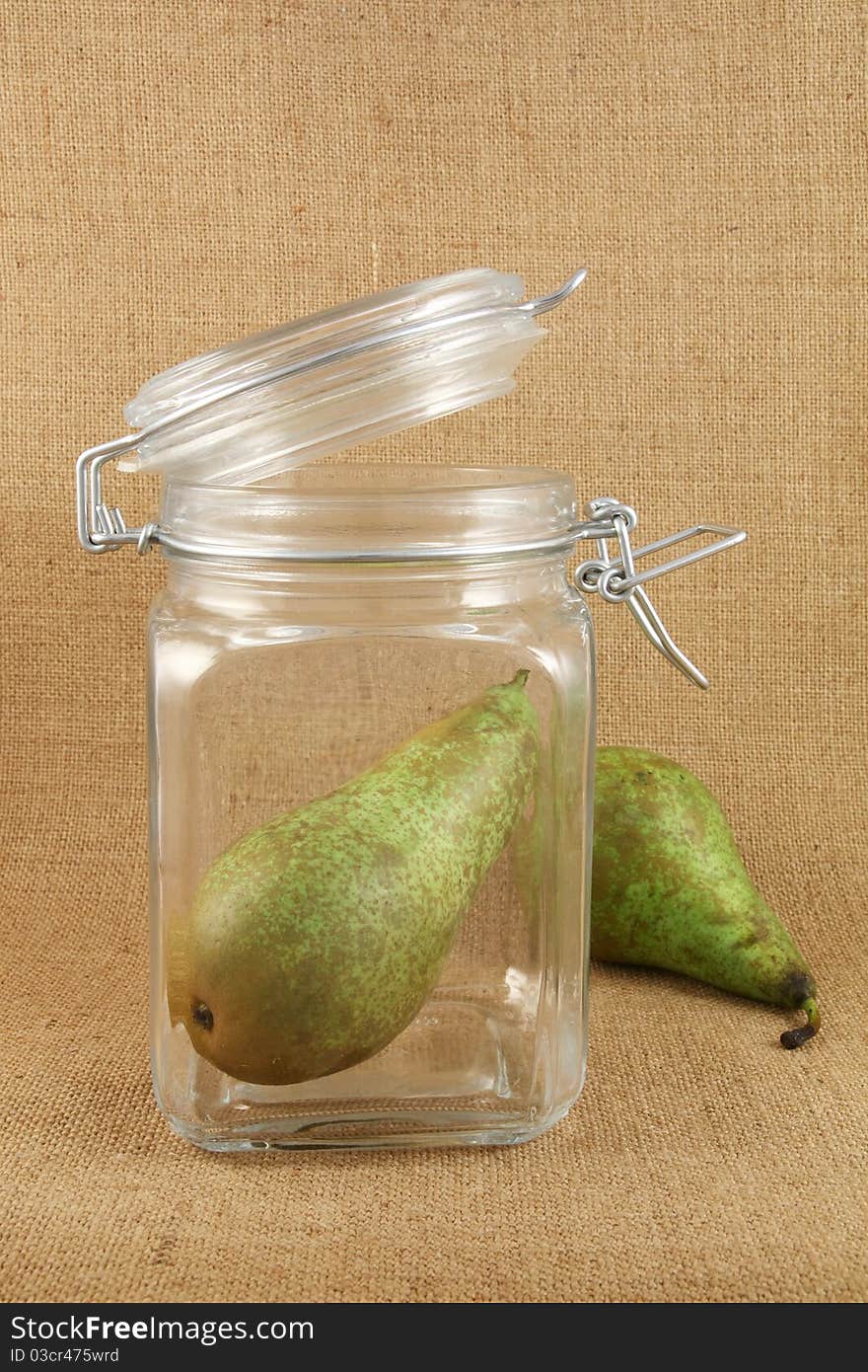 Pear in a glass  jar