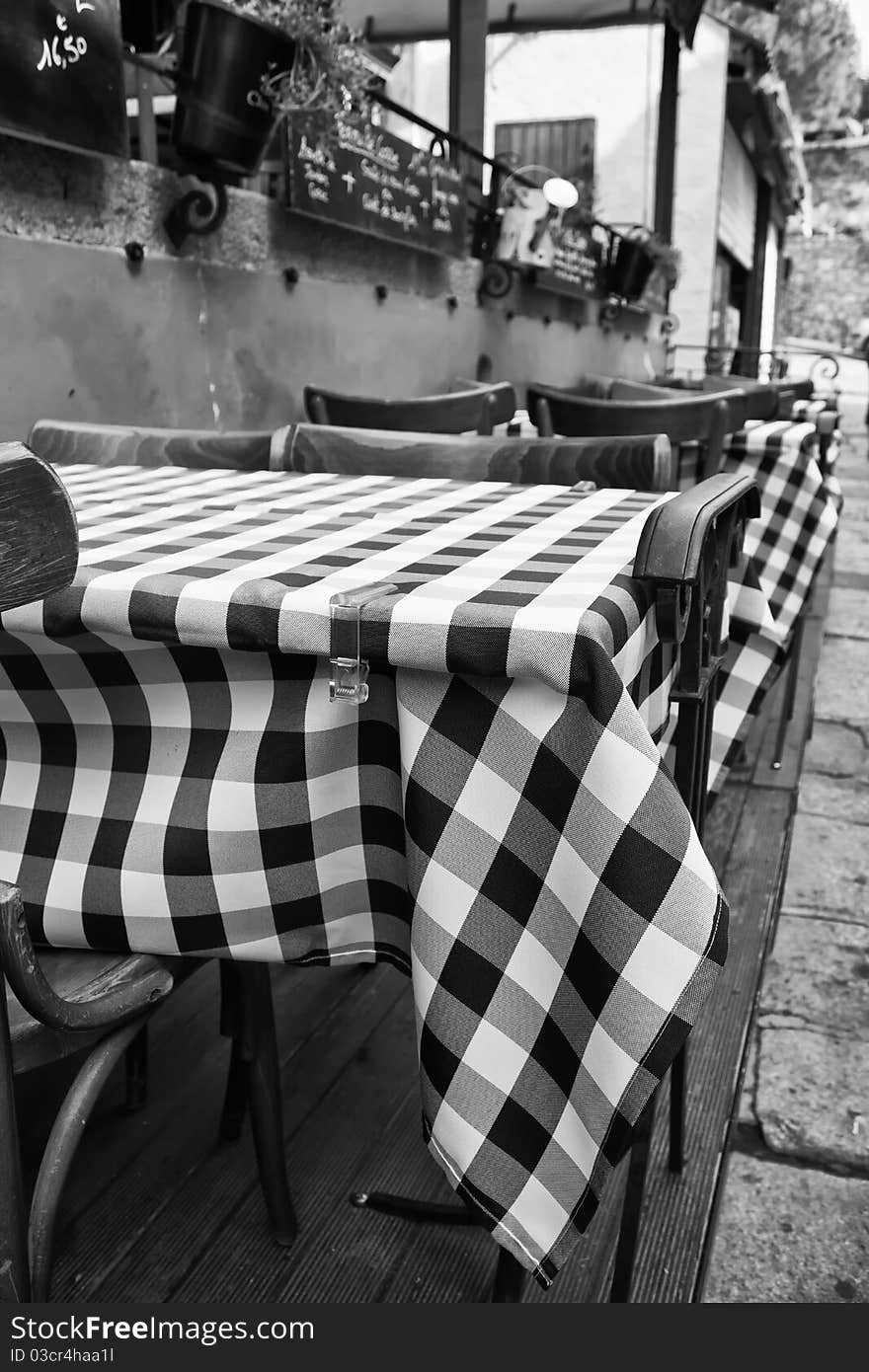 Prepared Table in a Restaurant, France