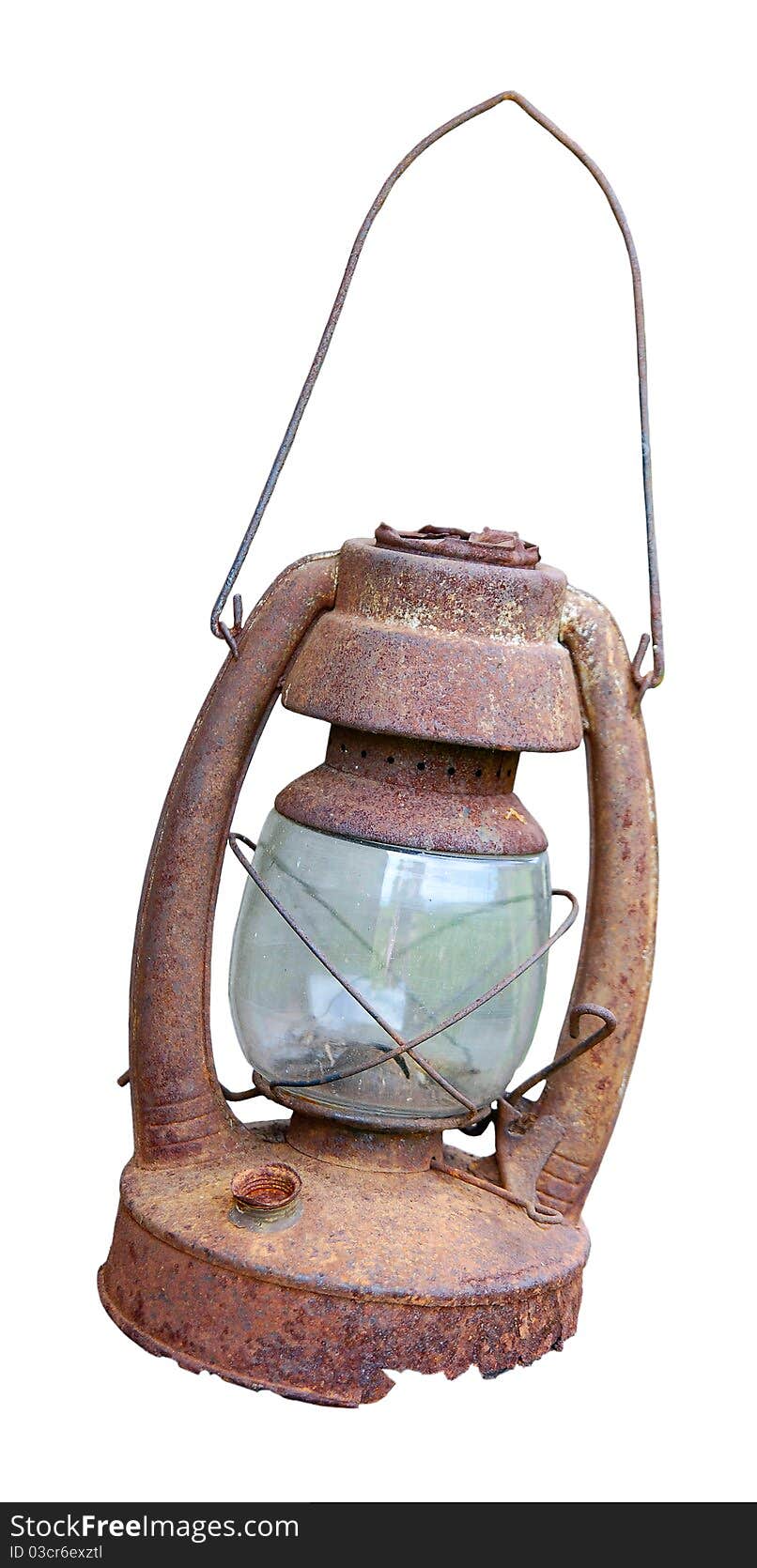 Old Rusty Oil Lamp