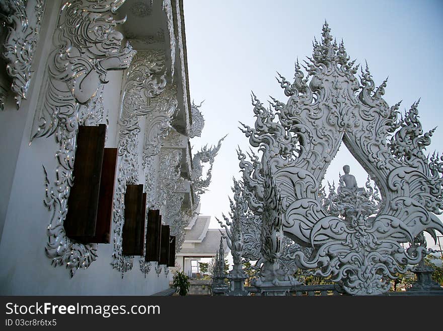 Wat Rong Khun is the unique temple in the north of Thailand. Wat Rong Khun is the unique temple in the north of Thailand