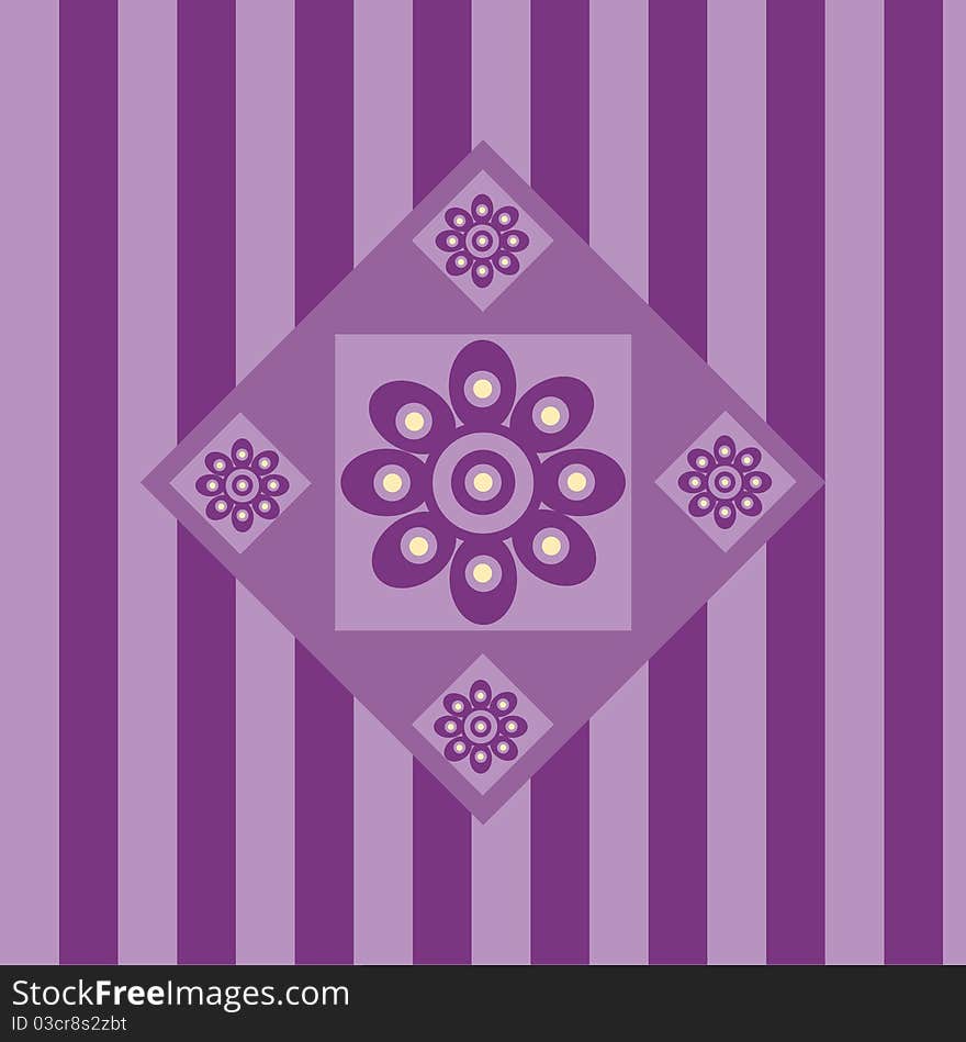 Cute purple background with abstract flowers. Cute purple background with abstract flowers