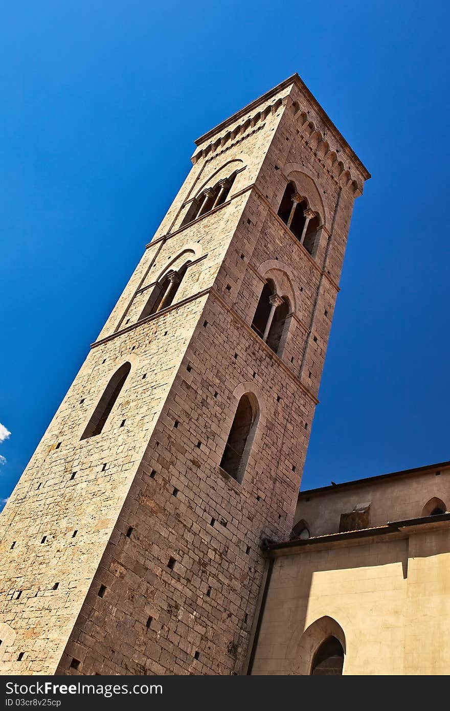 Medieval church bell tower.