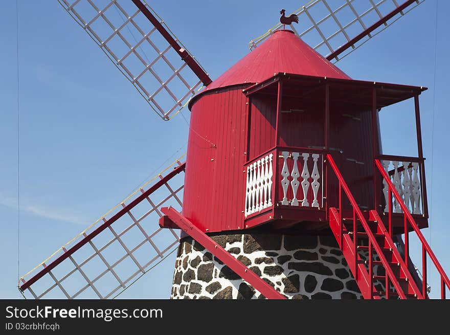 Red windmill