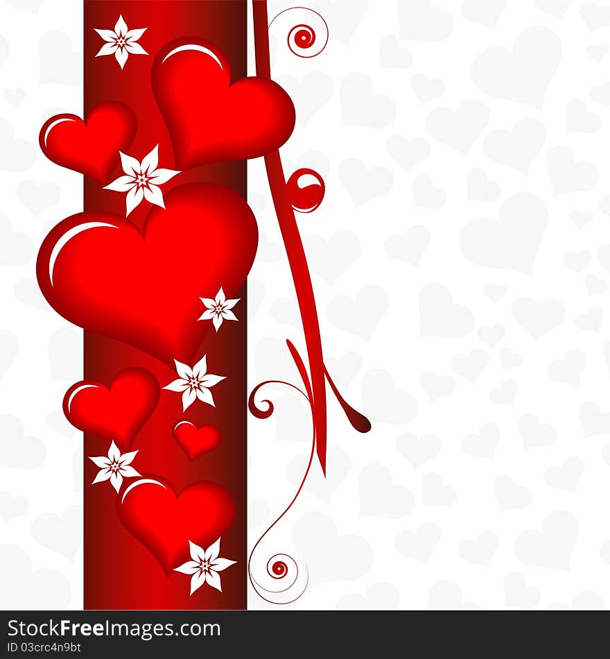 Greeting cards with heart. Valentine background