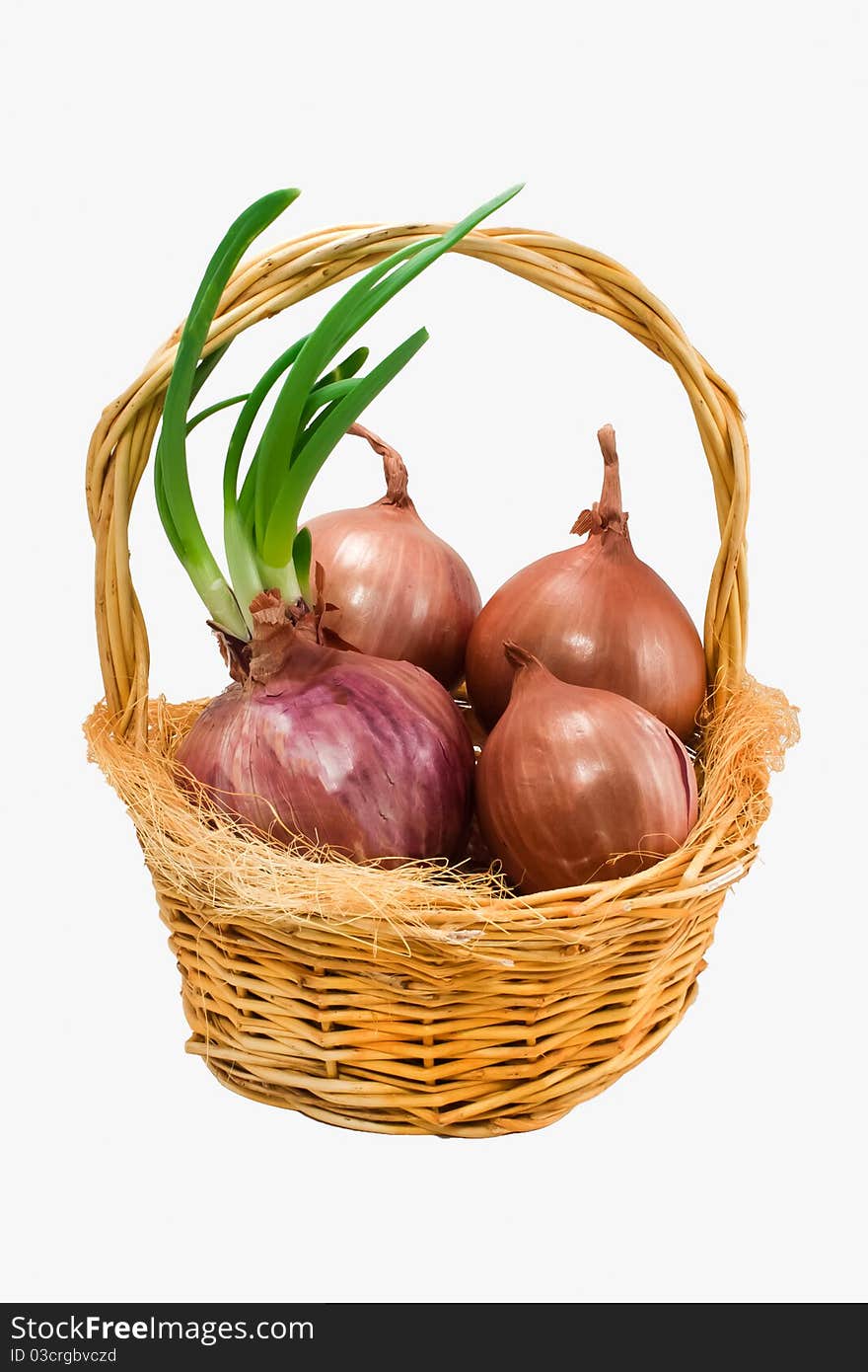 A basket full of onions