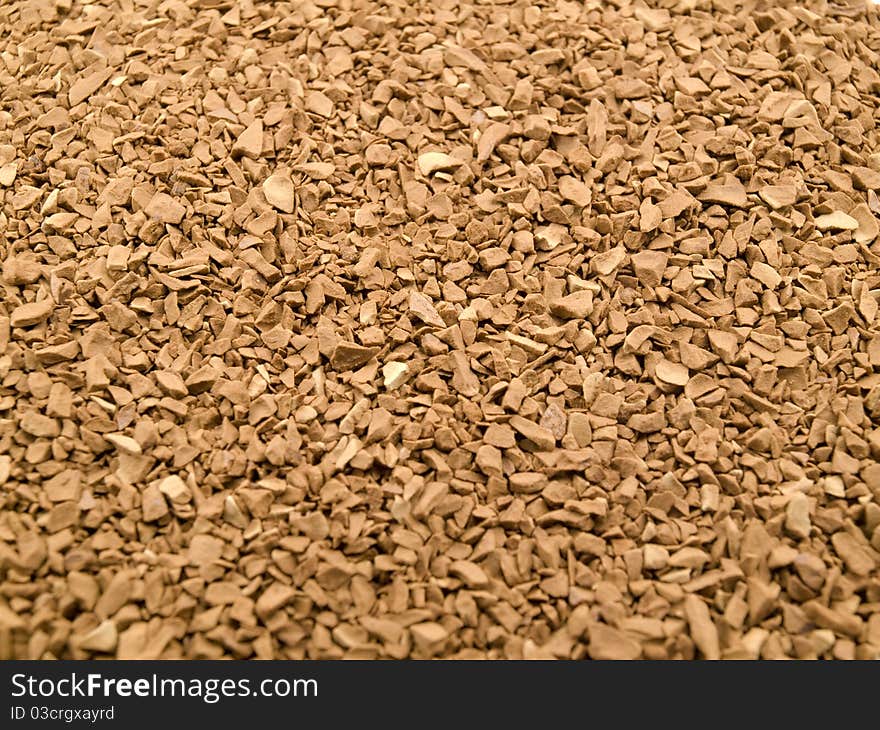 Frame fill coffee granules, which skim close-up their possible use as back plan