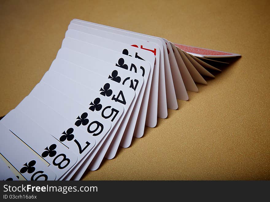 Cards for game in poker. Cards on a table for game in poker. A fan from cards. Cards for game in poker. Cards on a table for game in poker. A fan from cards