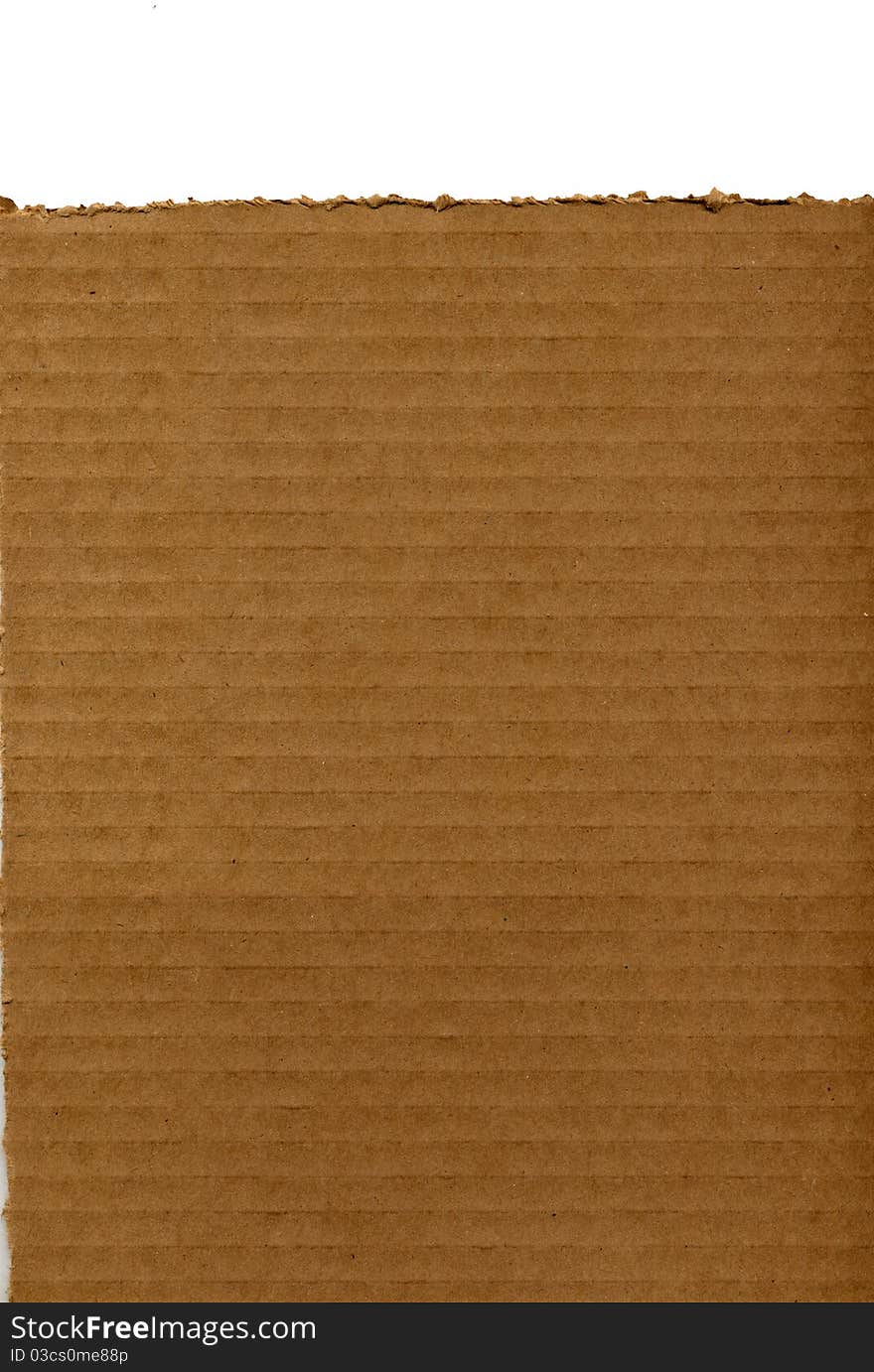 Corrugated Cardboard With Ripped Top Edge