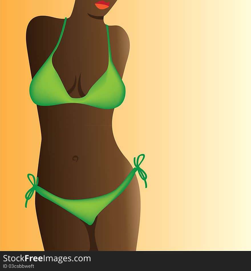 Woman body in bikini - illustration