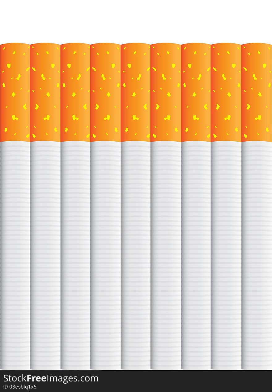 Isolated cigarettes - detailed realistic illustration