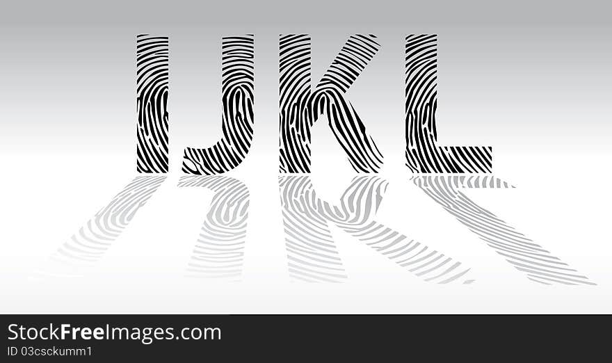 Ijkl fingerprint alphabet