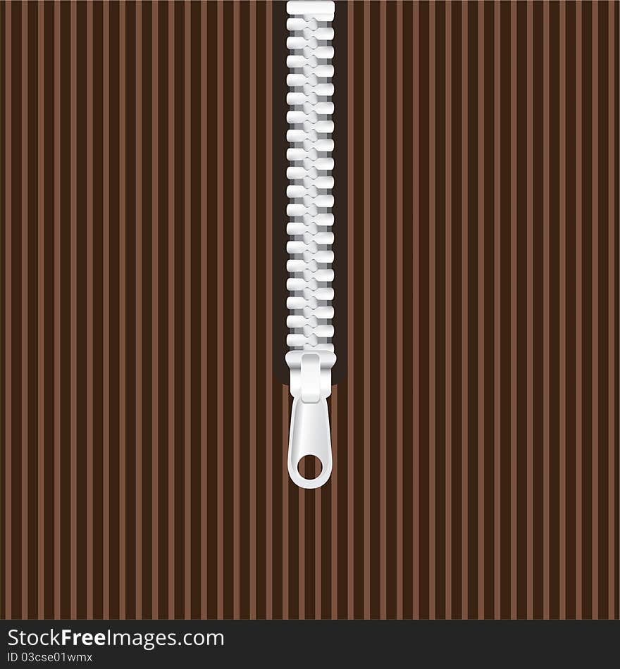 Close zipper on manchester textile background