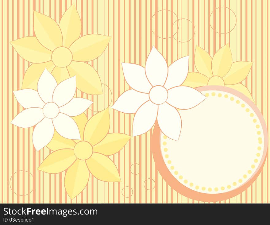 Vector flower card