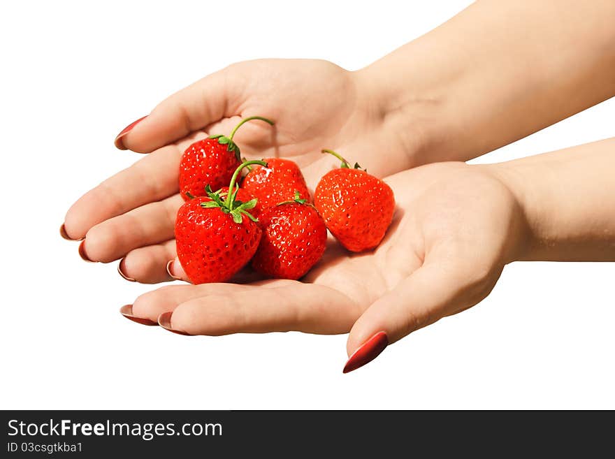 Strawberry In Hands