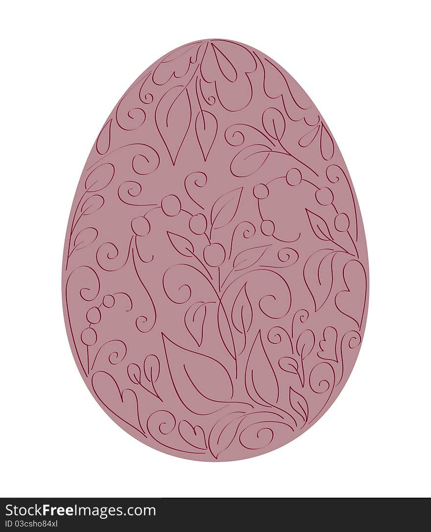 Hand drawn ornamental Easter egg