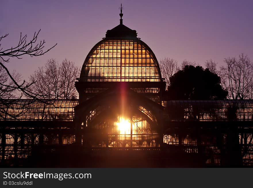 Palacio De Cristal In Retiro City Park, Madrid