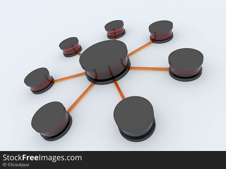 Concept of communication and connection. 3D render image. Concept of communication and connection. 3D render image.