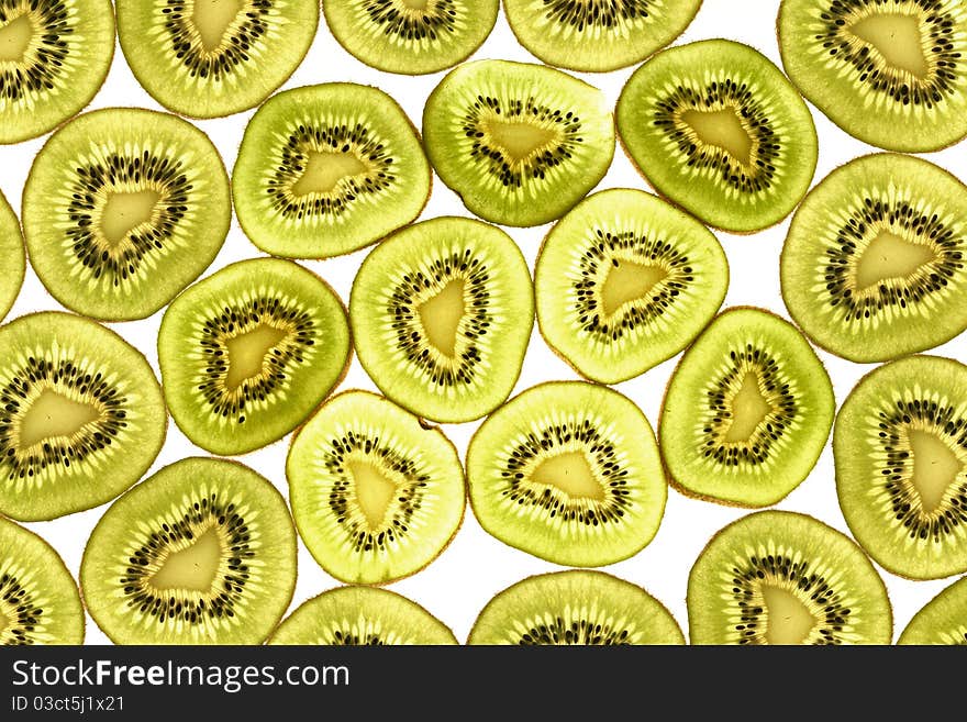 Kiwi fruit pattern isolated on white. Kiwi fruit pattern isolated on white.