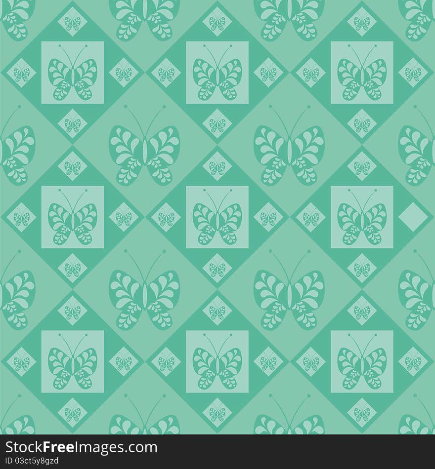 Cute blue pattern with butterflies. Cute blue pattern with butterflies