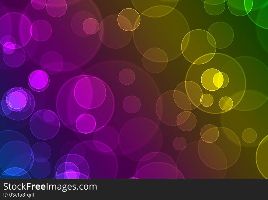 Beautiful iridescent background from multicoloured circles circles