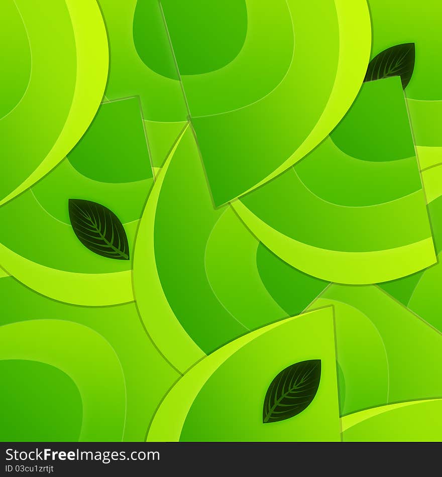 A vibrant eco-style background with green leaves. A vibrant eco-style background with green leaves