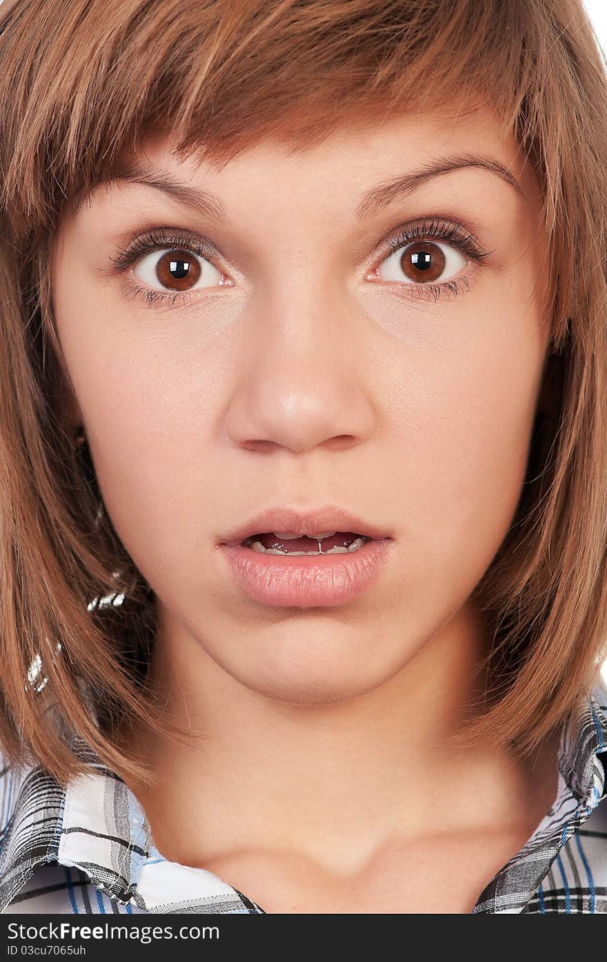 Close up portrait of a emotional beautiful teenage girl. Close up portrait of a emotional beautiful teenage girl