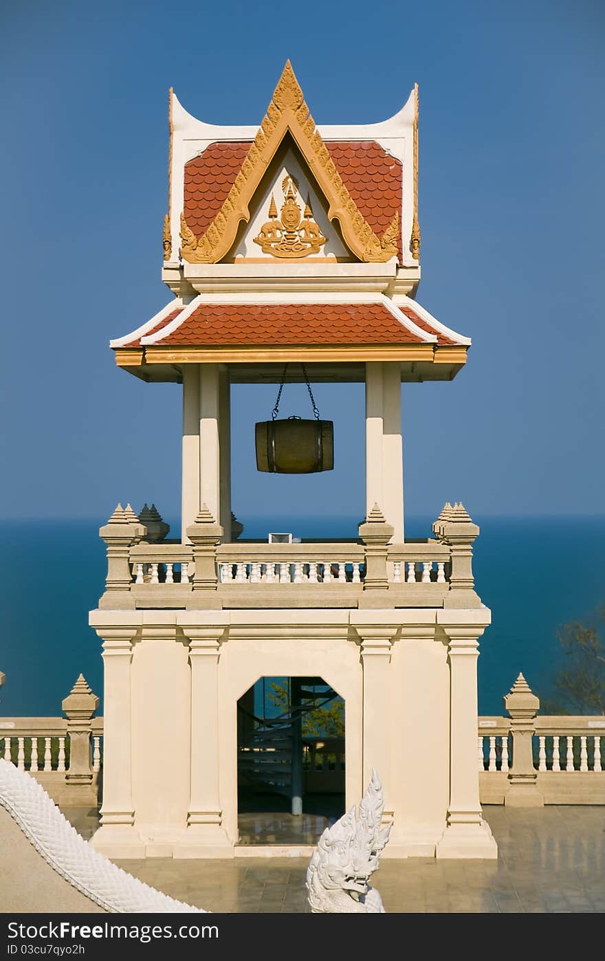 Tower of a Buddhist temple in Thailand