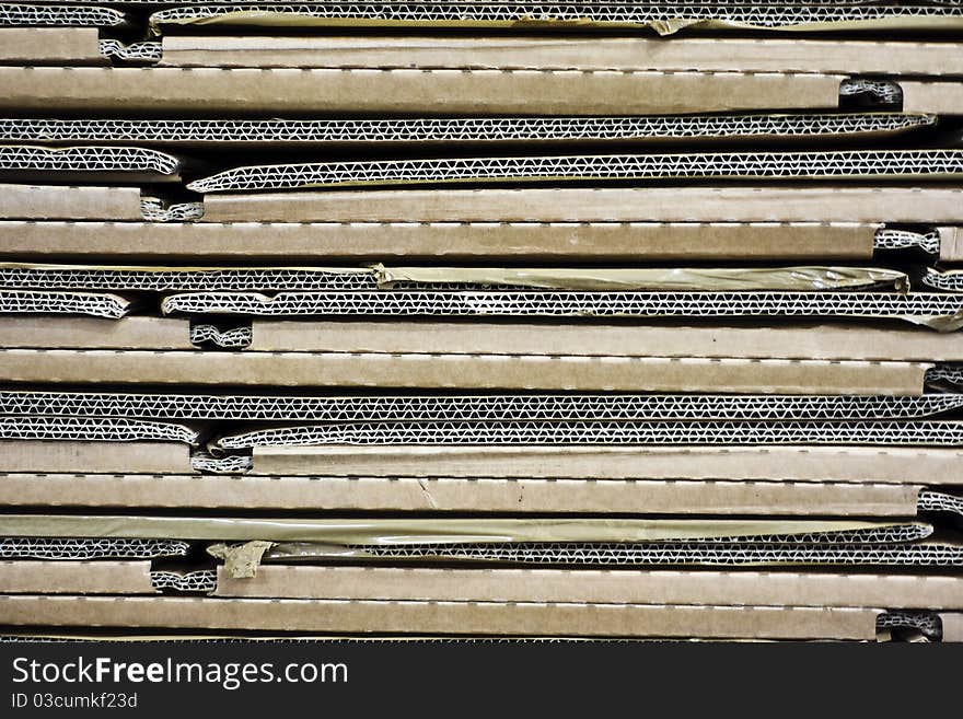 Stack of corrugated cardboard boxes