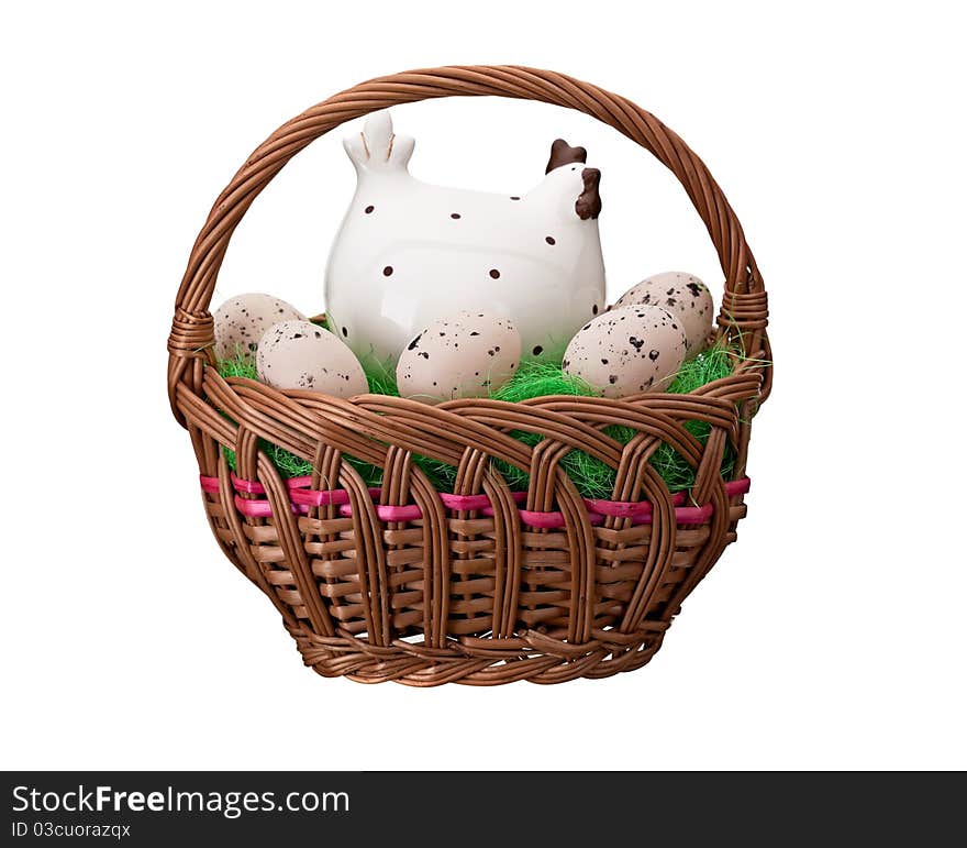 Eggs In Easter Basket