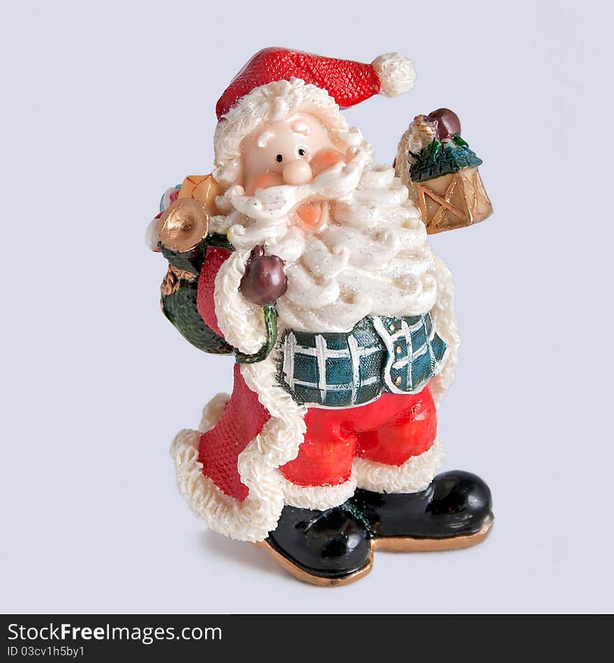 Santa Claus doll isolated on background