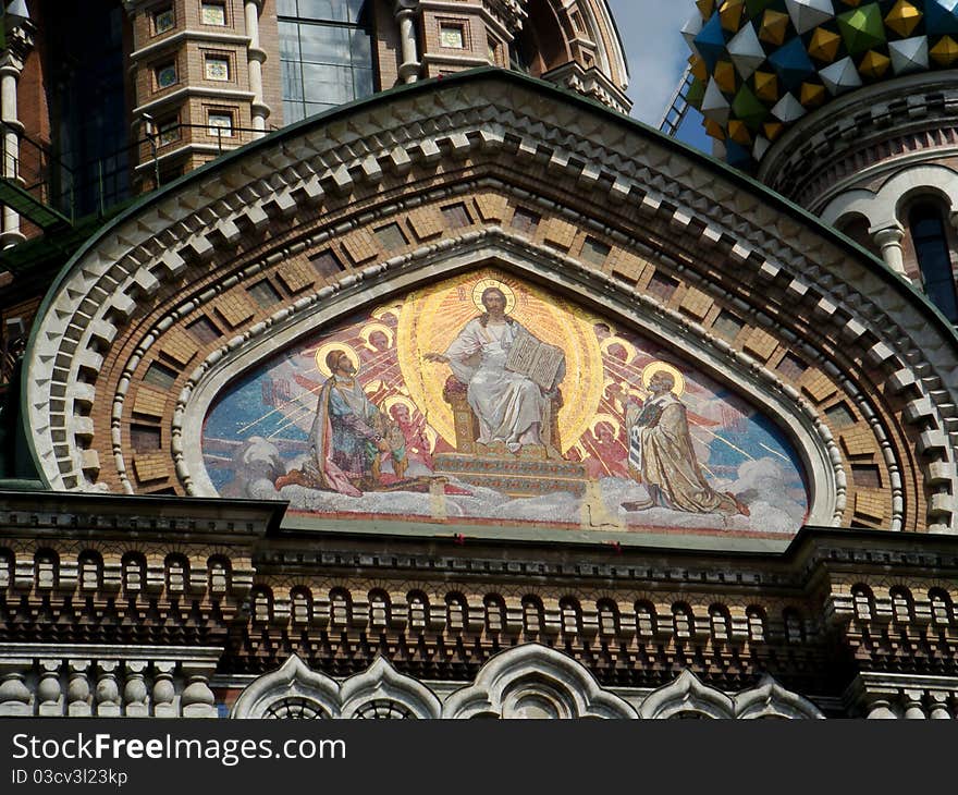 The Church of Savior on Spilled Blood Fresco, St. Petersburg Russia. The Church of Savior on Spilled Blood Fresco, St. Petersburg Russia